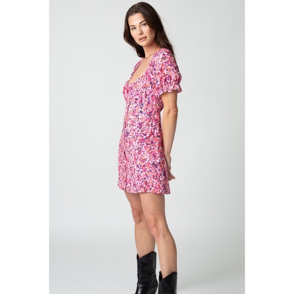 Stillwater The Brand Floral Puff Sleeve Mini Dress - Picture 3 of 14